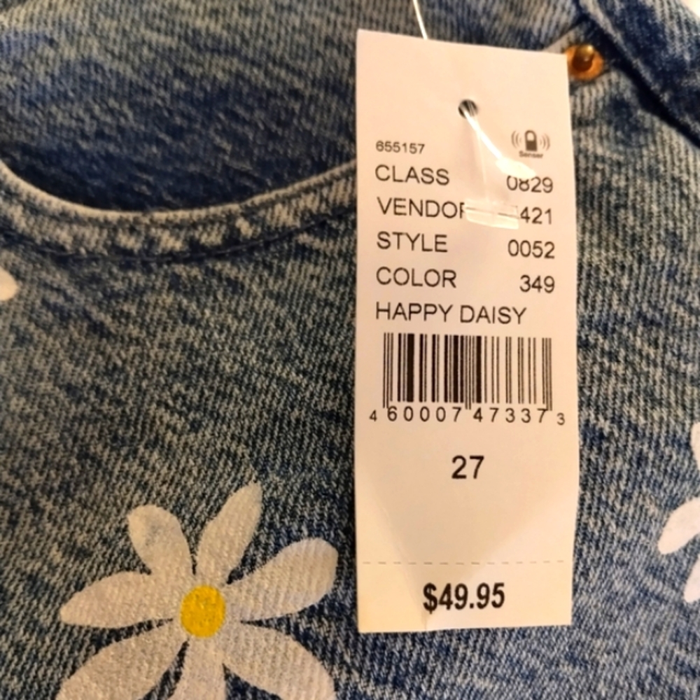 PacSun Happy Daisy Blue Denim Shorts - Picture 4 of 9